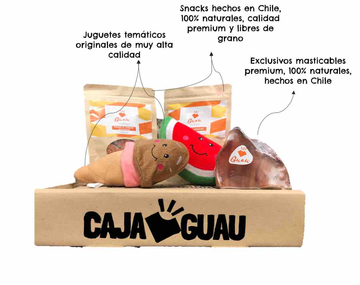 Caja Guau con productos